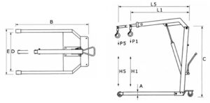 SEFAC - Technical diagram cranes